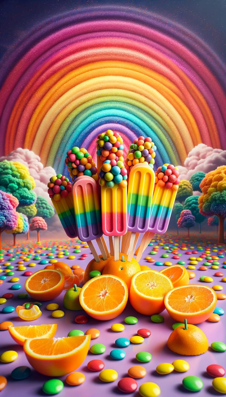 RAINBOW PUSH POP 🍊🍃🍭