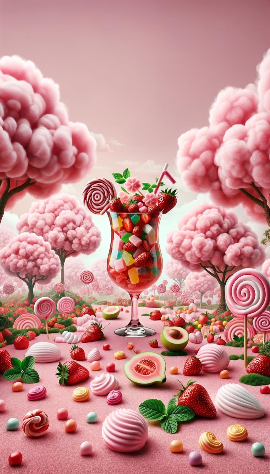 STRAWBERRY COTTON CANDY 🍓🍭🍬